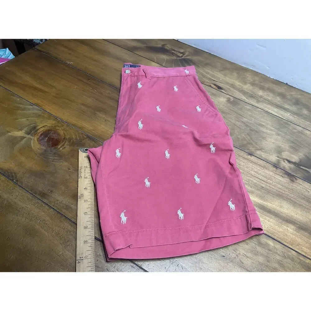 Polo Ralph Lauren Shorts Men's Size 31 Pink All Over Pony Print